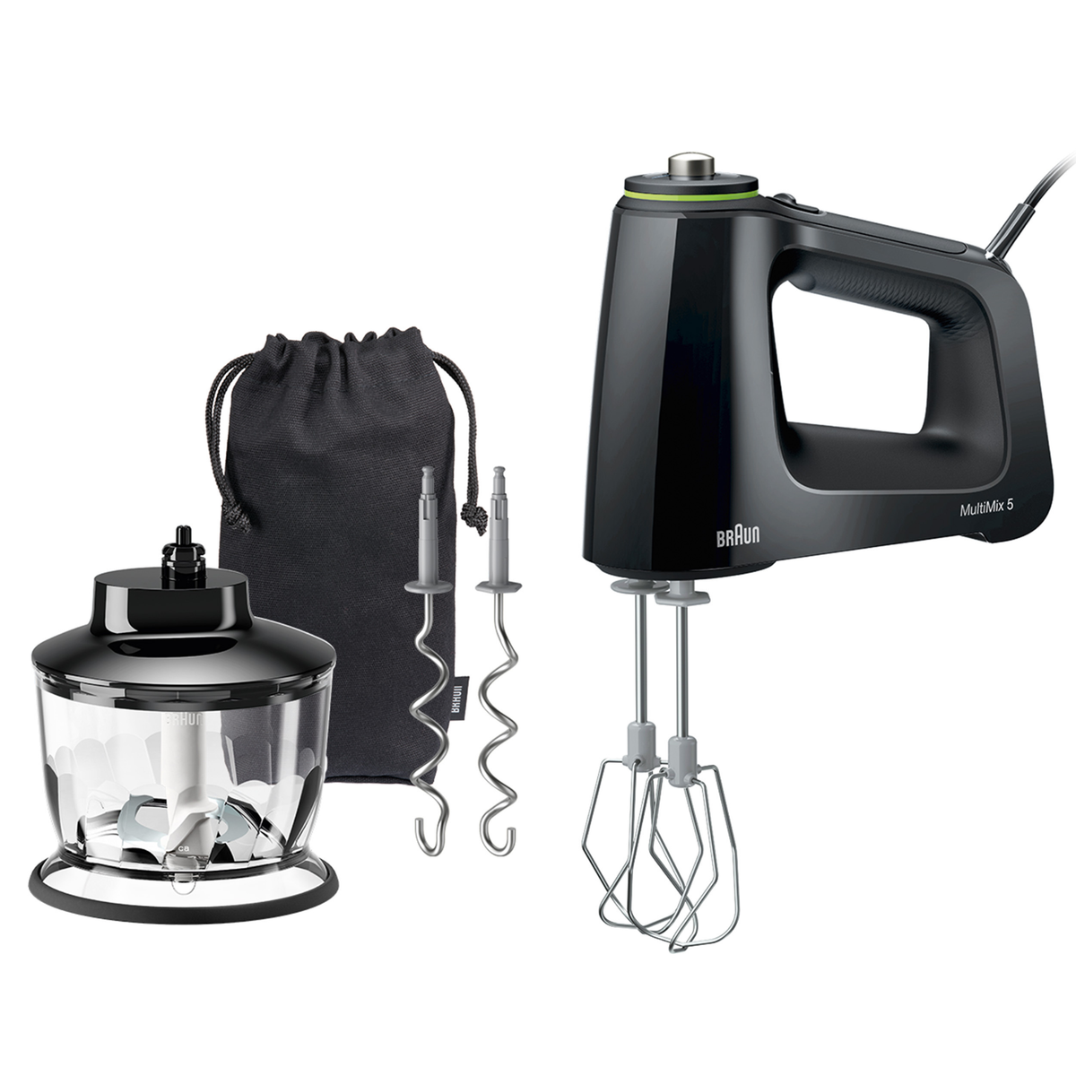 batteur à main électrique Braun noir vue complète