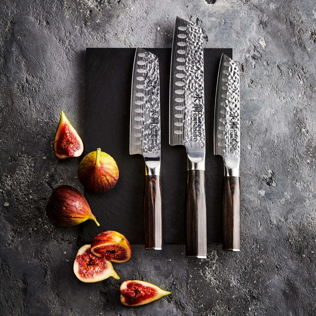 Ensemble de 3 couteaux Santoku Damashiro EMPEROR® - Cuisine::pro® Cuisine::pro®