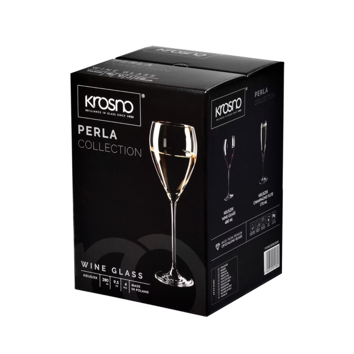 Ensemble de 4 verres à vin blanc La Perla 280 ml - Krosno Krosno