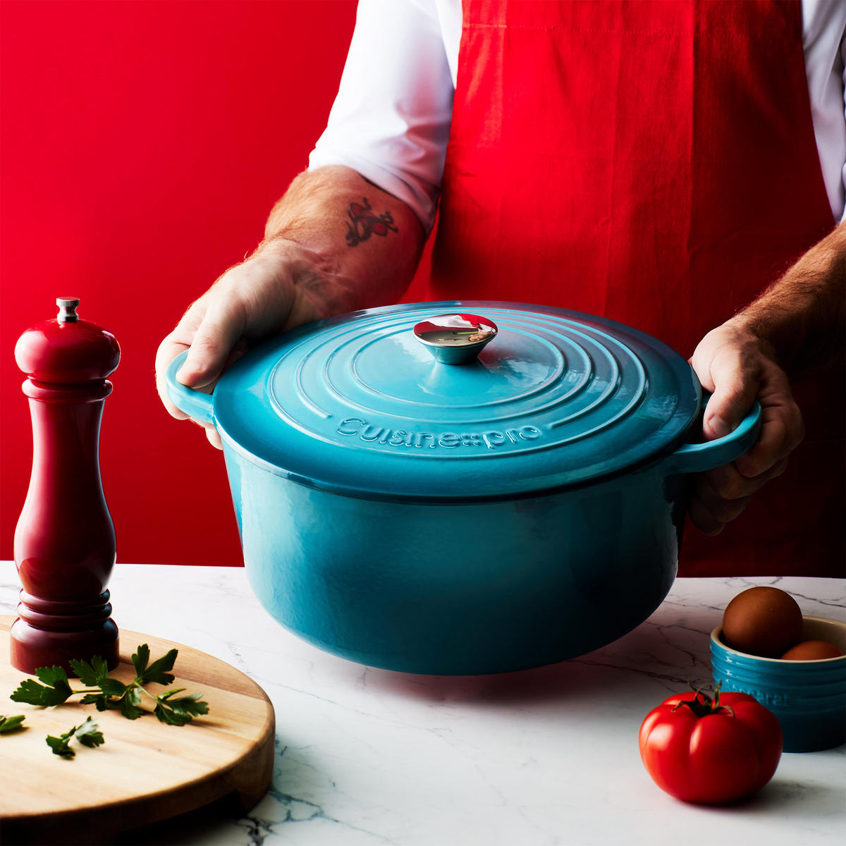 Cocotte ronde en fonte sarcelle LE CONNOISSEUR™ 6,3 L - Cuisine::pro® Cuisine::pro®
