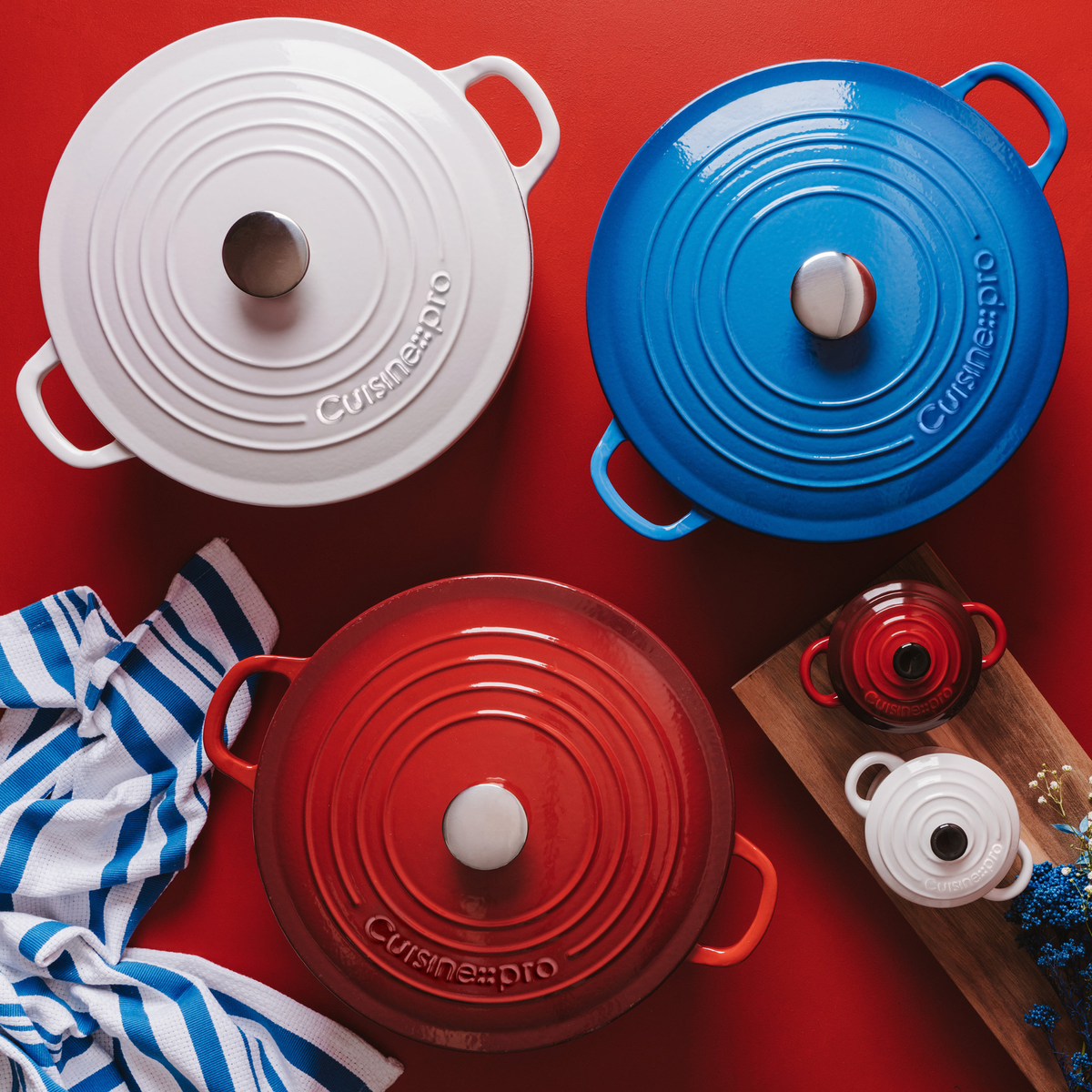 Cocotte ronde en fonte rouge LE CONNOISSEUR™ 6,3 L - Cuisine::pro® Cuisine::pro®