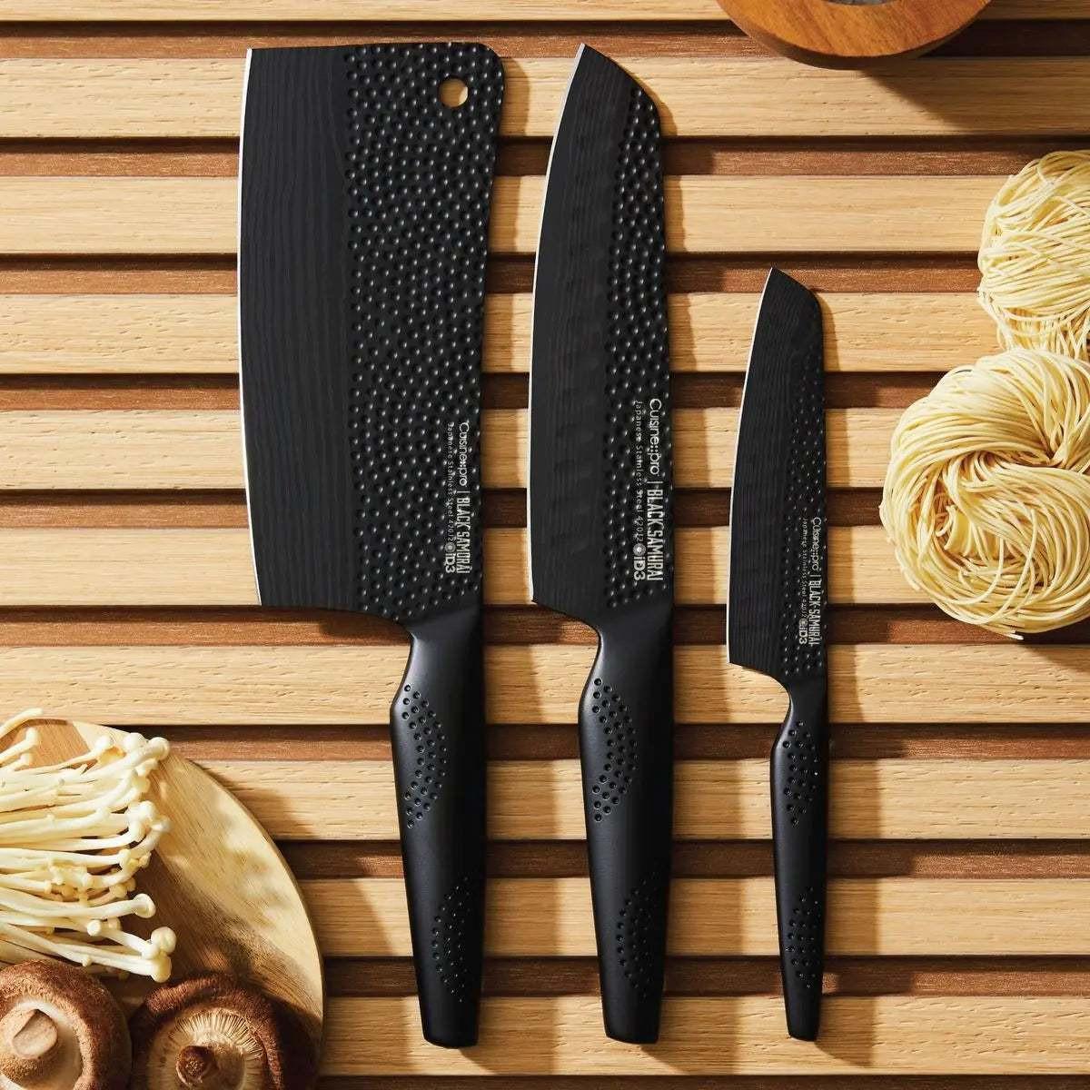Ensemble de 3 couteaux iD3® BLACK SAMURAI™ - Cuisine::pro® Cuisine::pro®