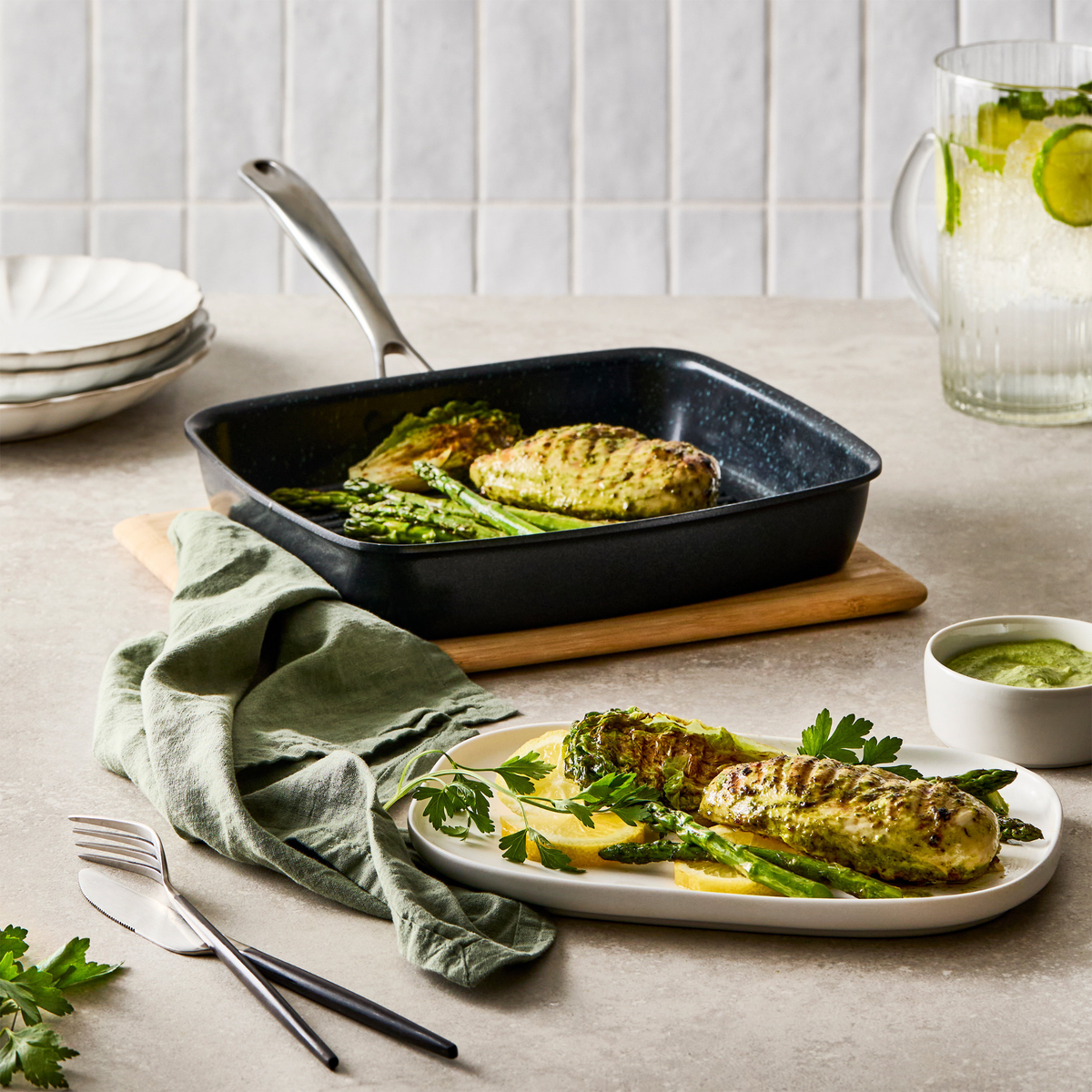 Poêle à griller en aluminium forgé GREEN STONE™ 27 cm – Cuisine::pro® Cuisine::pro®