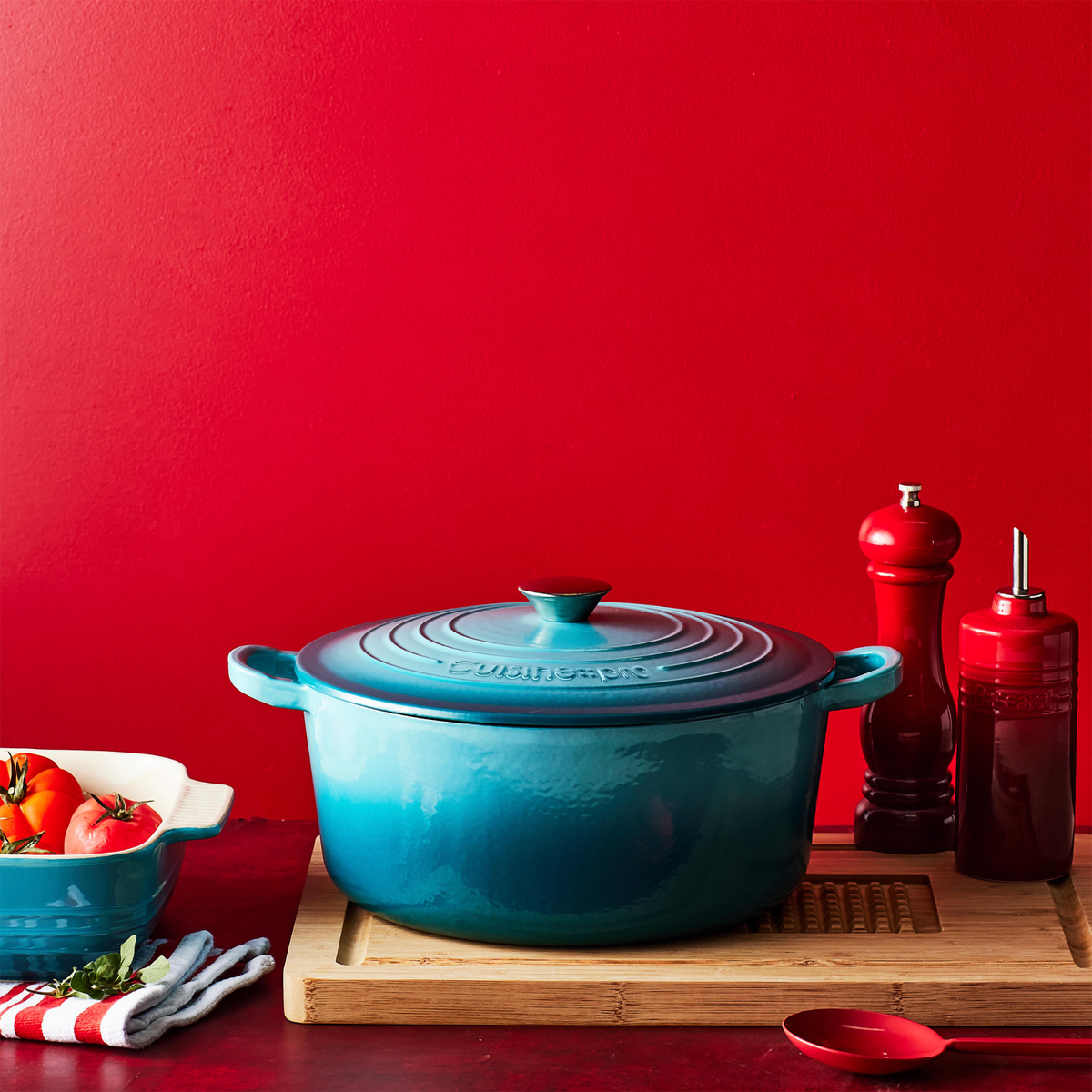 Cocotte ronde en fonte sarcelle LE CONNOISSEUR™ 6,3 L - Cuisine::pro® Cuisine::pro®