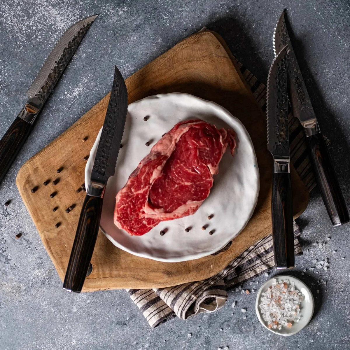 Ensemble de 4 couteaux à steak Damashiro EMPEROR® 12,5 cm – Cuisine::pro Cuisine::pro®