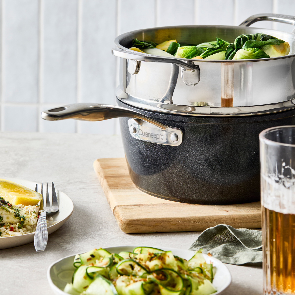 Casserole avec panier vapeur et couvercle GREEN STONE™ 20 cm – Cuisine::pro® Cuisine::pro®