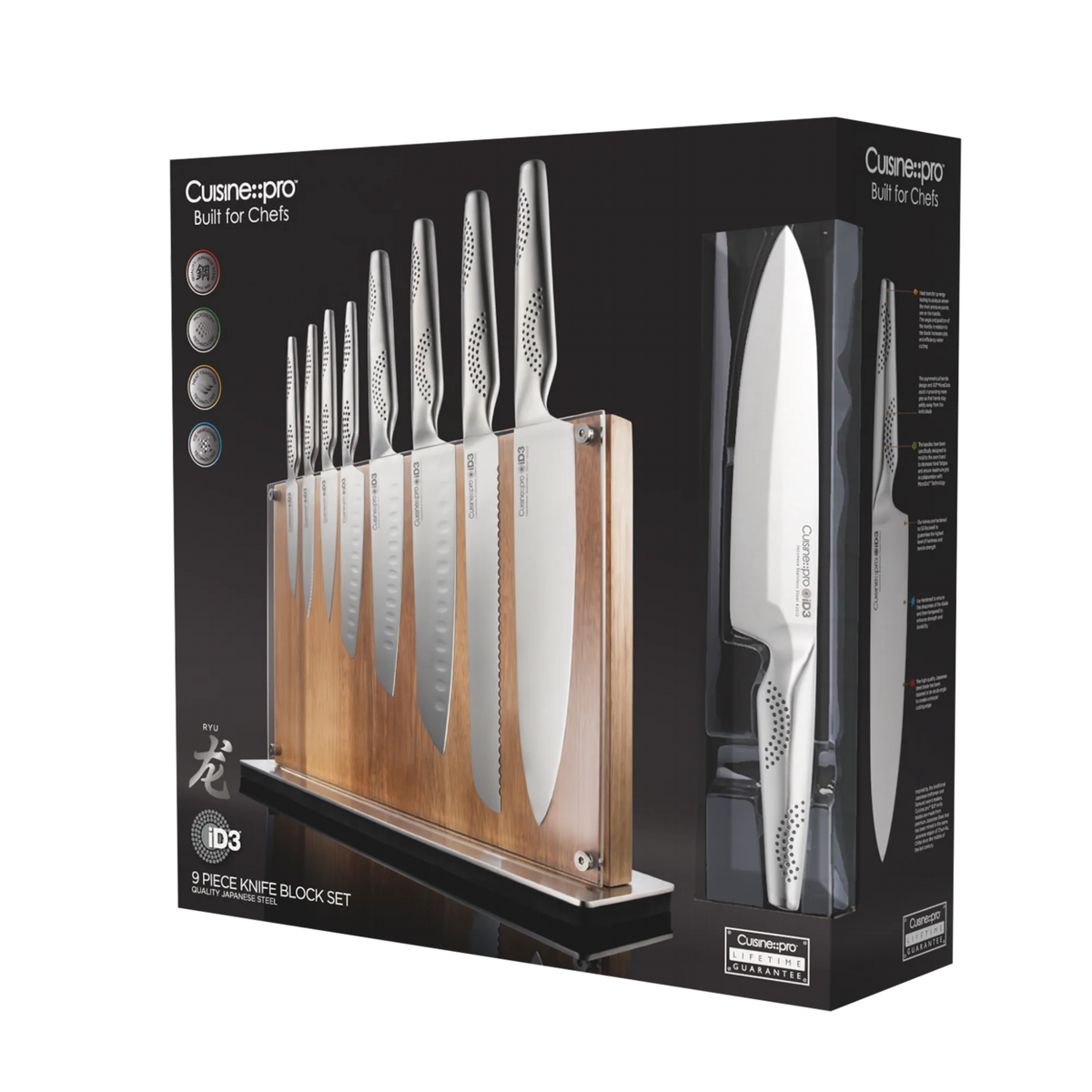 Bloc de couteaux Ryu iD3® 9 pièces – Cuisine::pro®