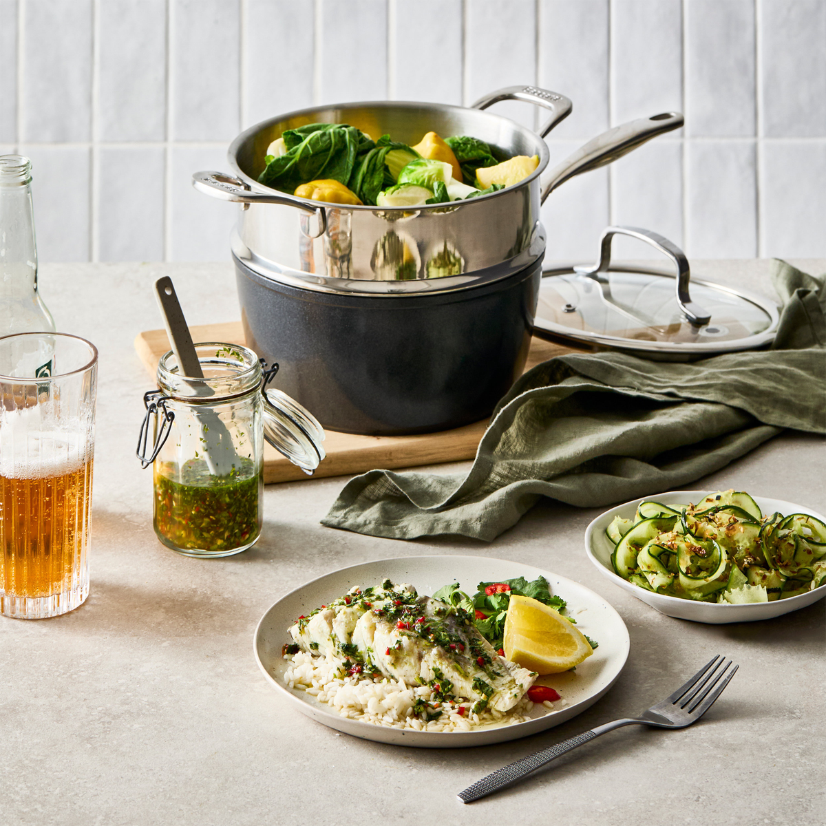 Casserole avec panier vapeur et couvercle GREEN STONE™ 20 cm – Cuisine::pro® Cuisine::pro®