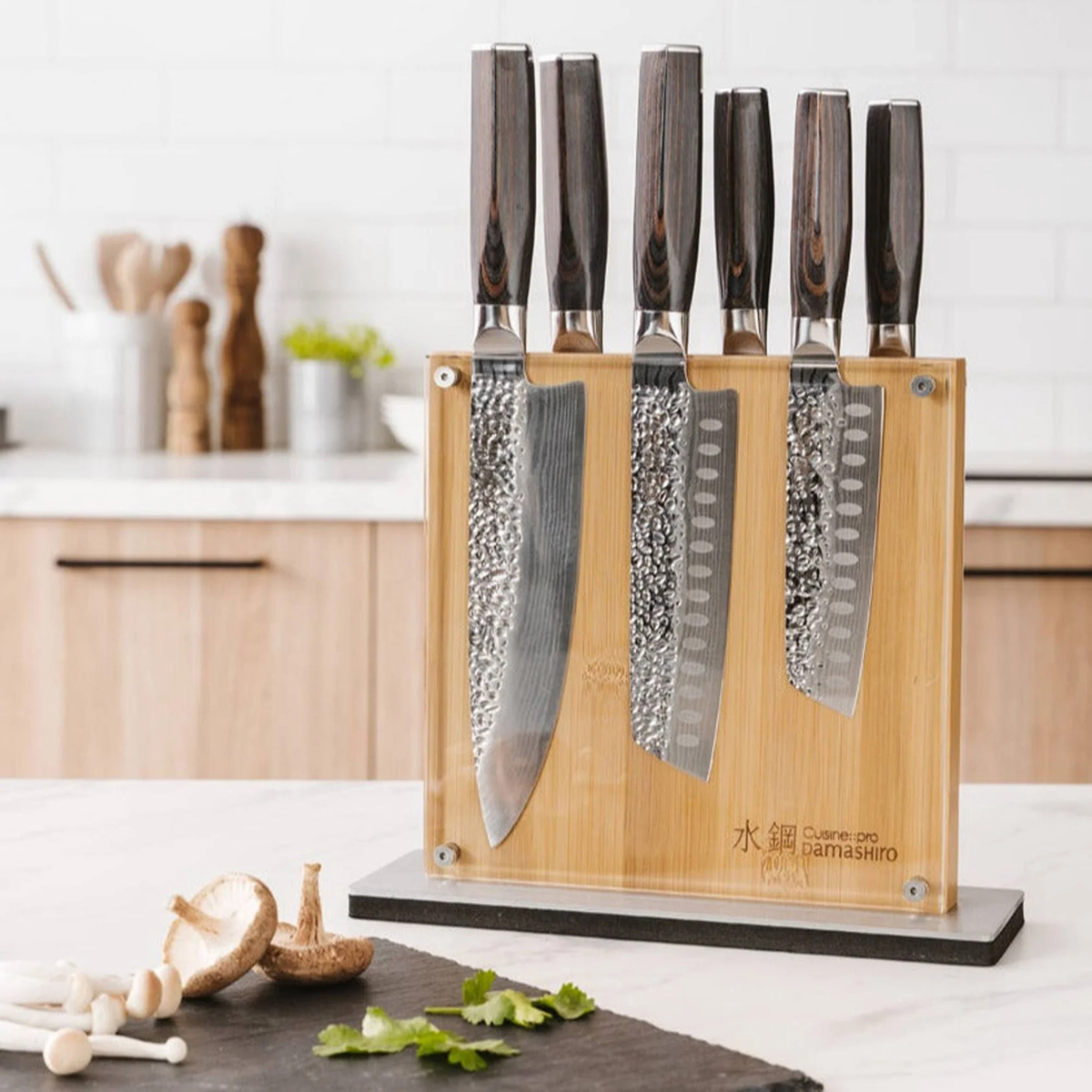 Bloc de couteaux magnétique Shi Damashiro EMPEROR® 7 pièces – Cuisine::pro® 