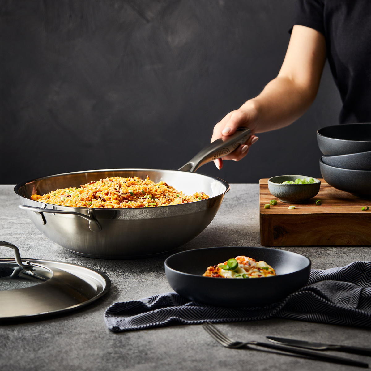 Wok avec couvercle iD3® SS 5 L – Cuisine::pro® Cuisine::pro®