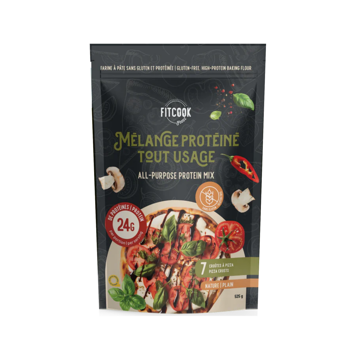 Mélange protéiné Nature pour pâte à pizza - Le Fit Cook Le Fit Cook