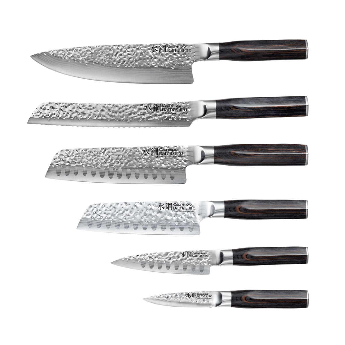 Bloc de couteaux magnétique Shi Damashiro EMPEROR® 7 pièces – Cuisine::pro® 