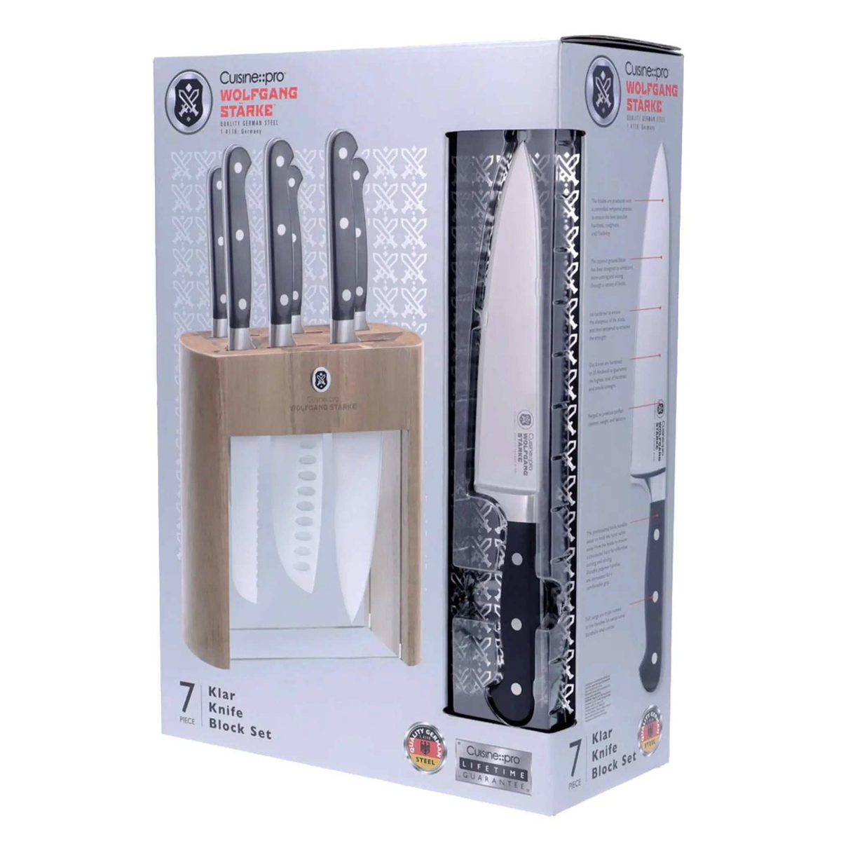 Bloc de couteaux 7 pièces Klar WOLFGANG STARKE - Cuisine::pro® Cuisine::pro®
