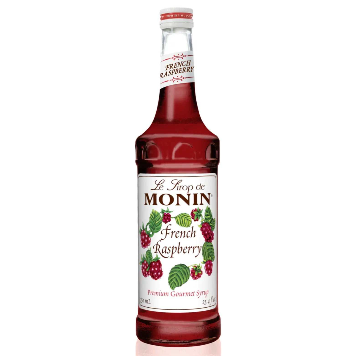 Sirop Framboise française Monin 750 ml bouteille en verre sans gluten saveur framboise sucrée acidulée