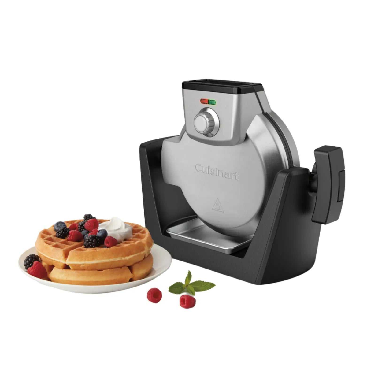 Gaufrier belge convertible Cuisinart avec cuisson verticale et horizontale, 5 niveaux de brunissage, voyants lumineux, alertes sonores et plaques antiadhésives