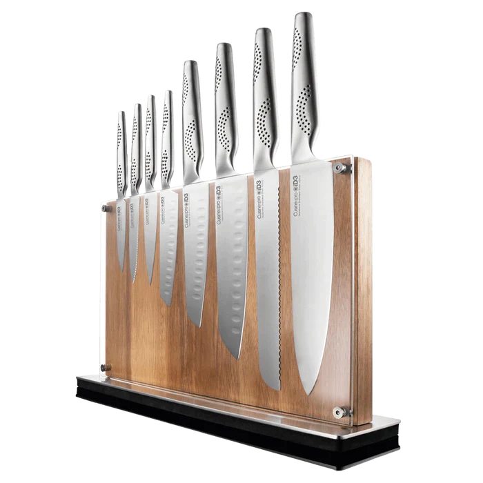 Bloc à couteaux Cuisine::pro® iD3® Ryu 9 pièces avec couteaux en acier japonais et technologie MicroDot®