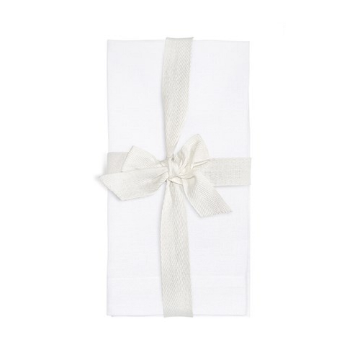 Ensemble de 4 serviettes de table en lin Blanc Harman