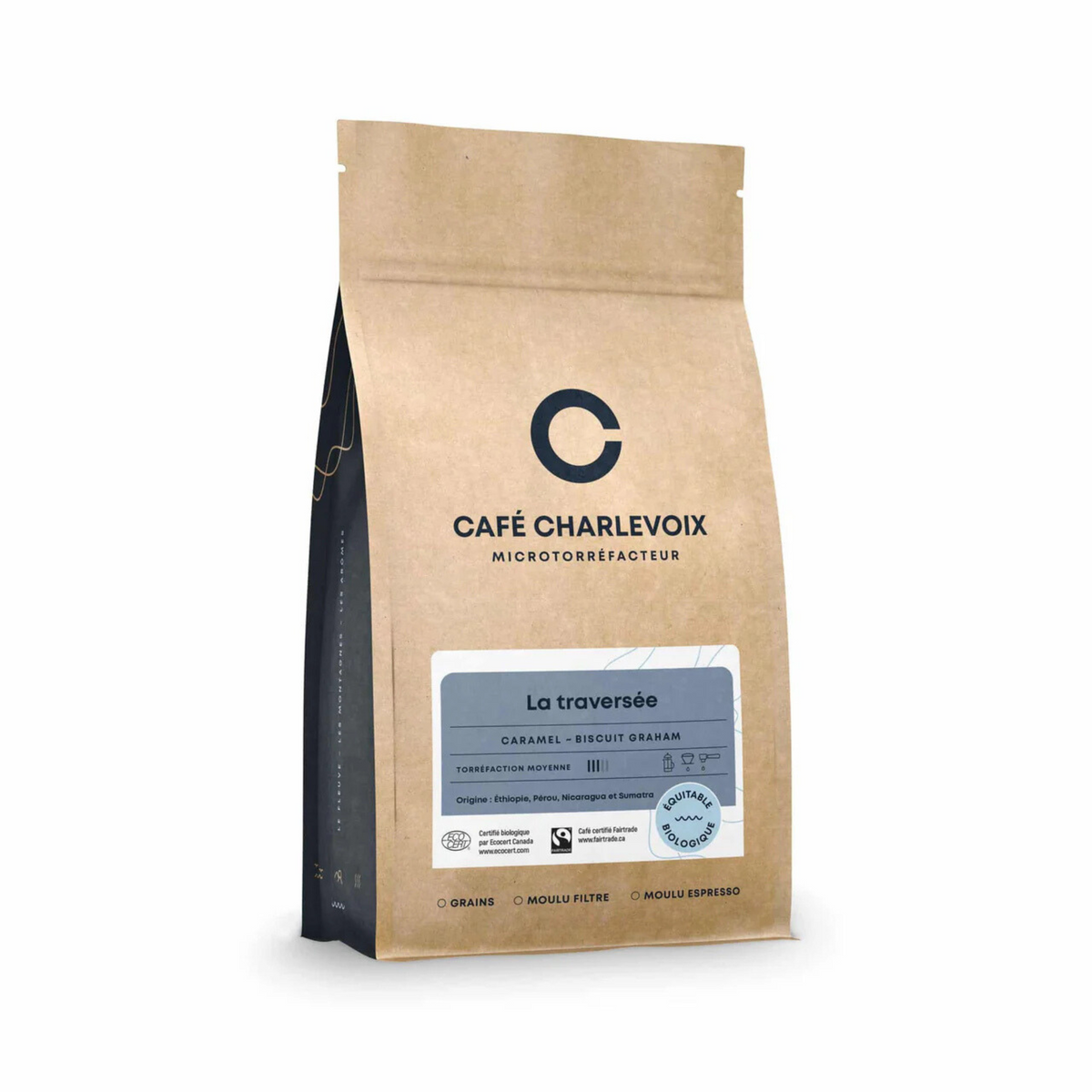 Café en grains La Traversée 1 kg - Café Charlevoix Café Charlevoix