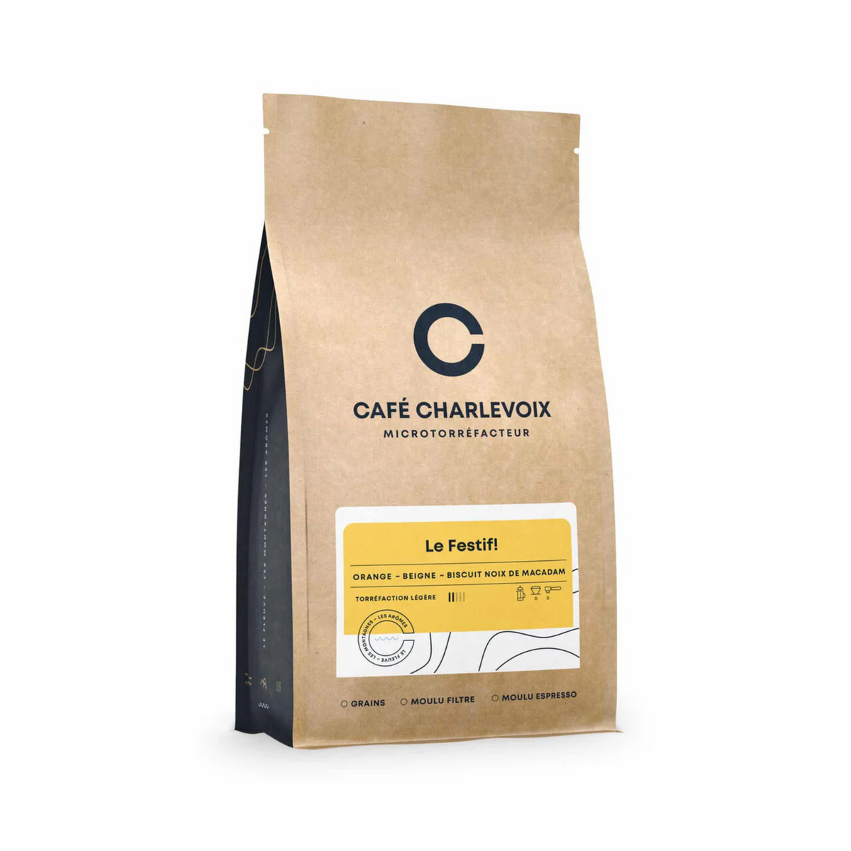 Café en grains Le Festif! 1 kg – Café Charlevoix Café Charlevoix