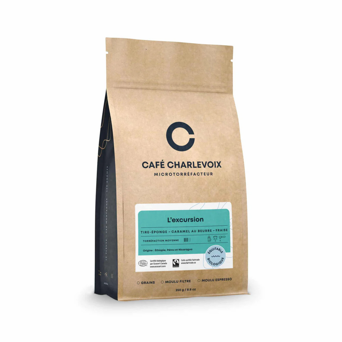 Café en grains L'excursion 250 g - Café Charlevoix Café Charlevoix