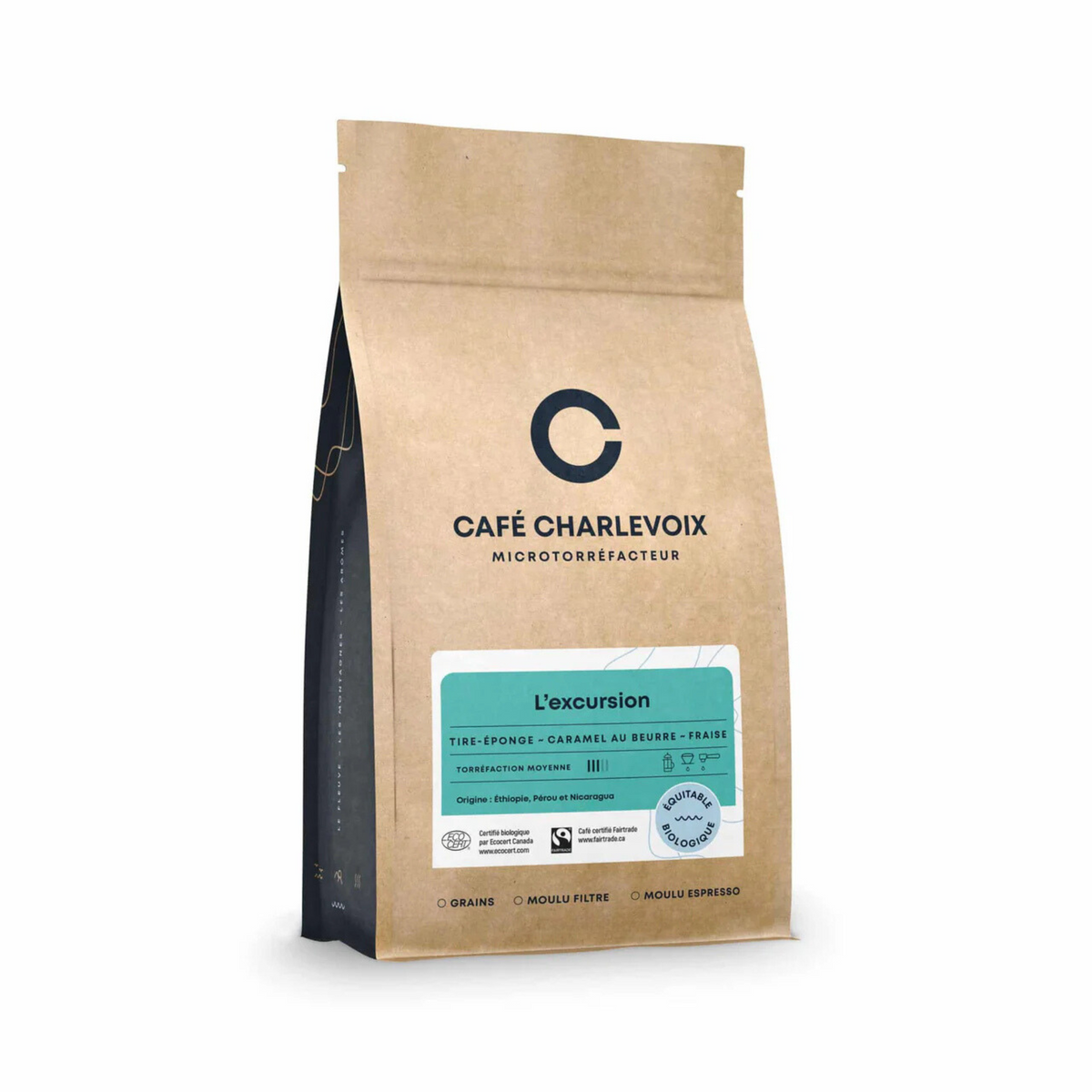 Café en grains L'excursion 1 kg - Café Charlevoix Café Charlevoix