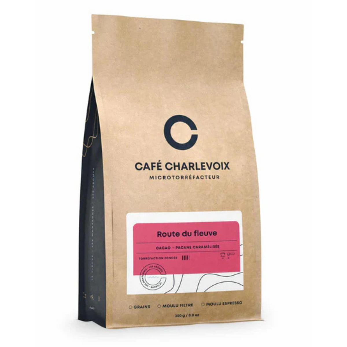Café en grains Route du Fleuve 250 g - Café Charlevoix Café Charlevoix