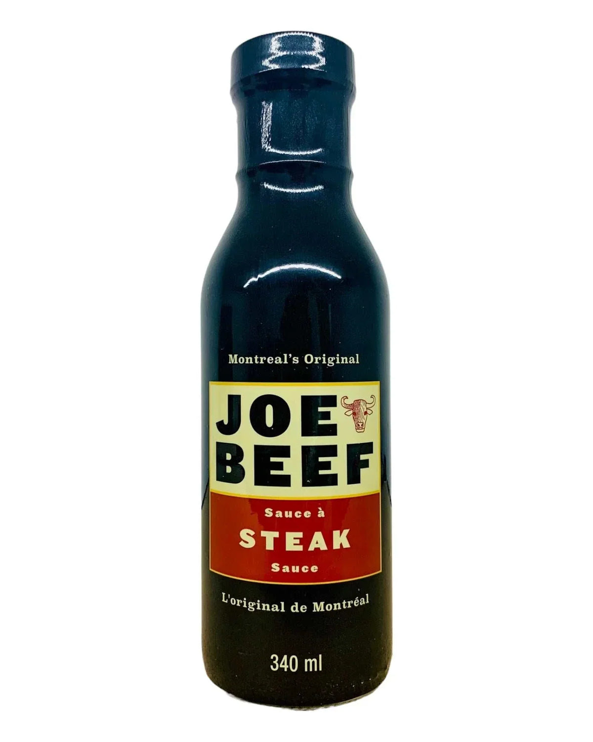 Bouteille de 340ml de sauce à steak BBQ Joe Beef avec goût fumé et fruité