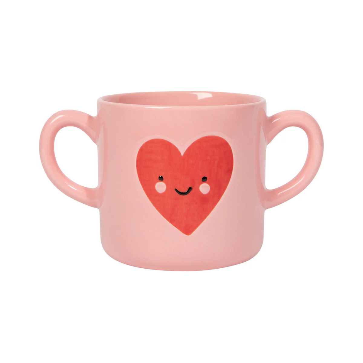 Tasse à anse double avec cœur rouge 355 ml Danica