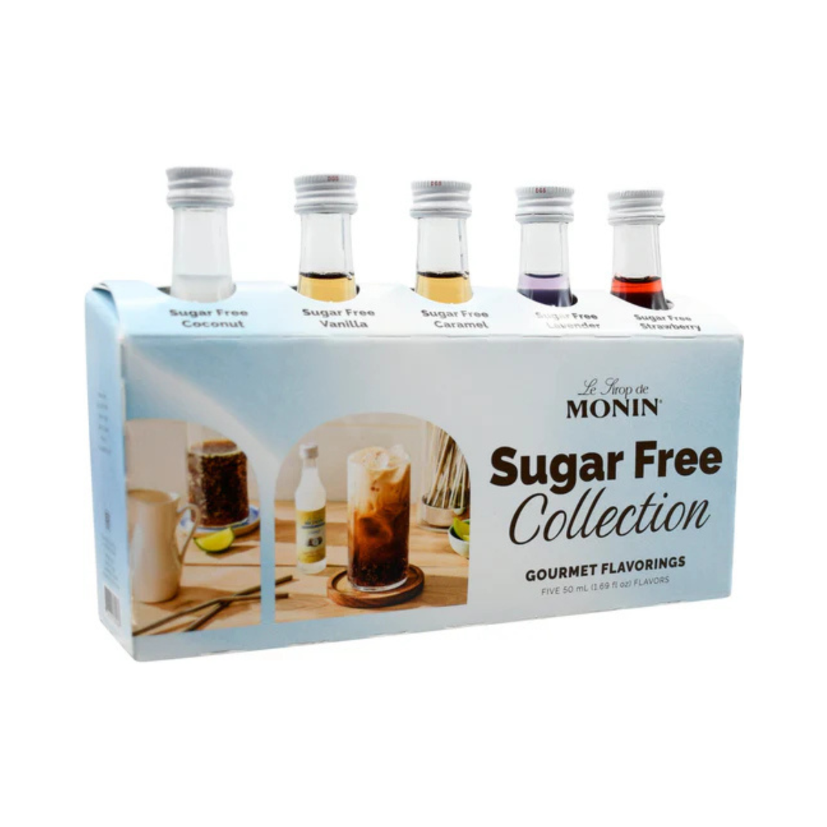 Coffret de 5 mini sirops Collection Sans Sucre - Monin