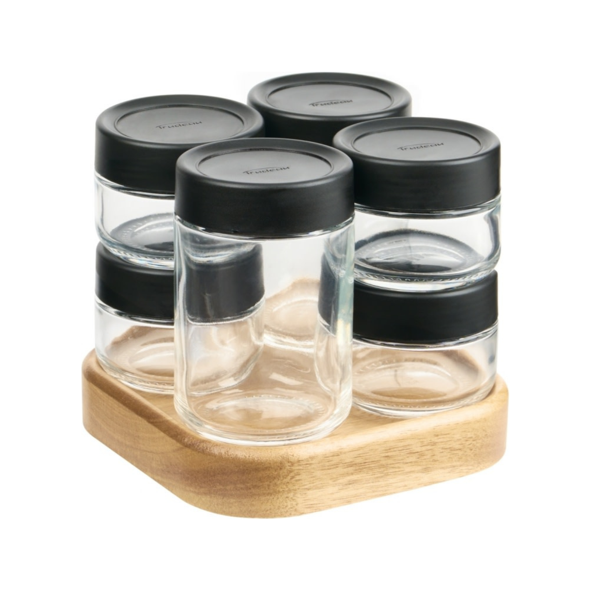 Support à épices rotatif avec 6 pots en verre - Trudeau
