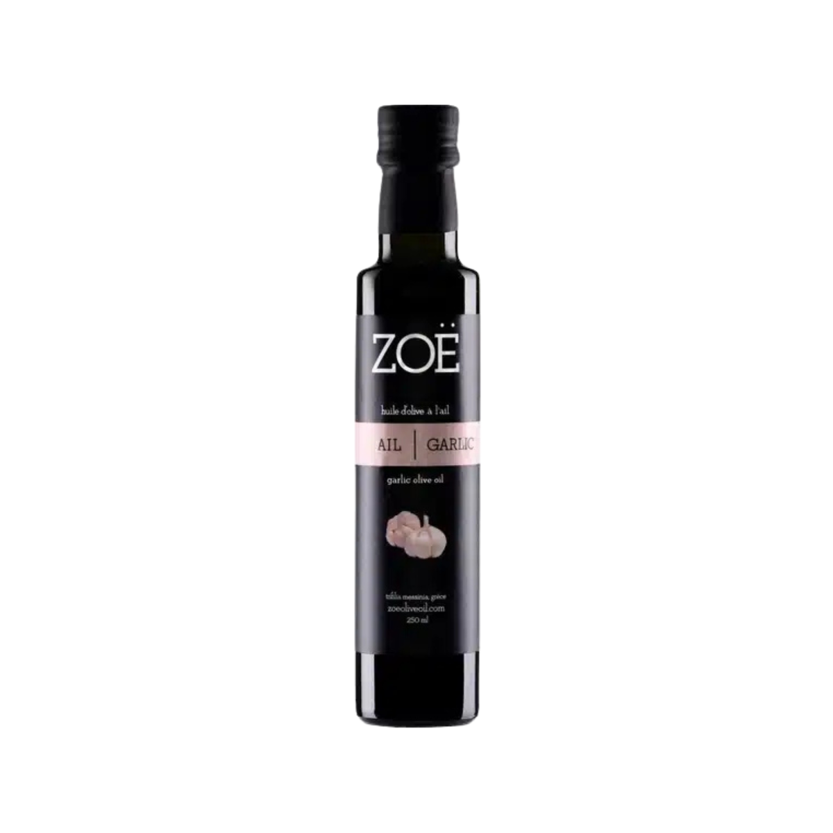 Huile d'olive infusée à l'ail 250 ml - Zoë
