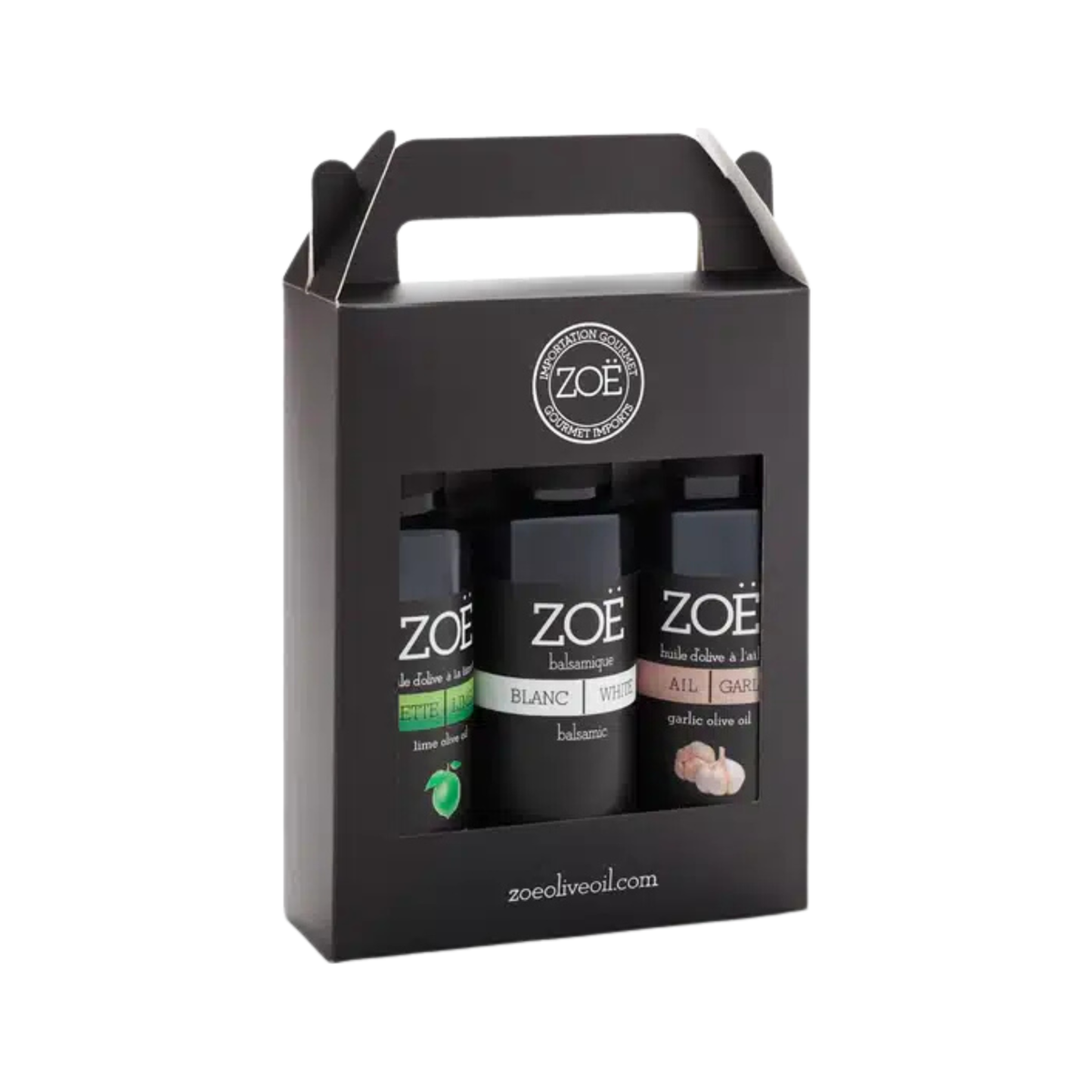 Trio de mini huiles d'olive et vinaigres balsamiques - Zoë