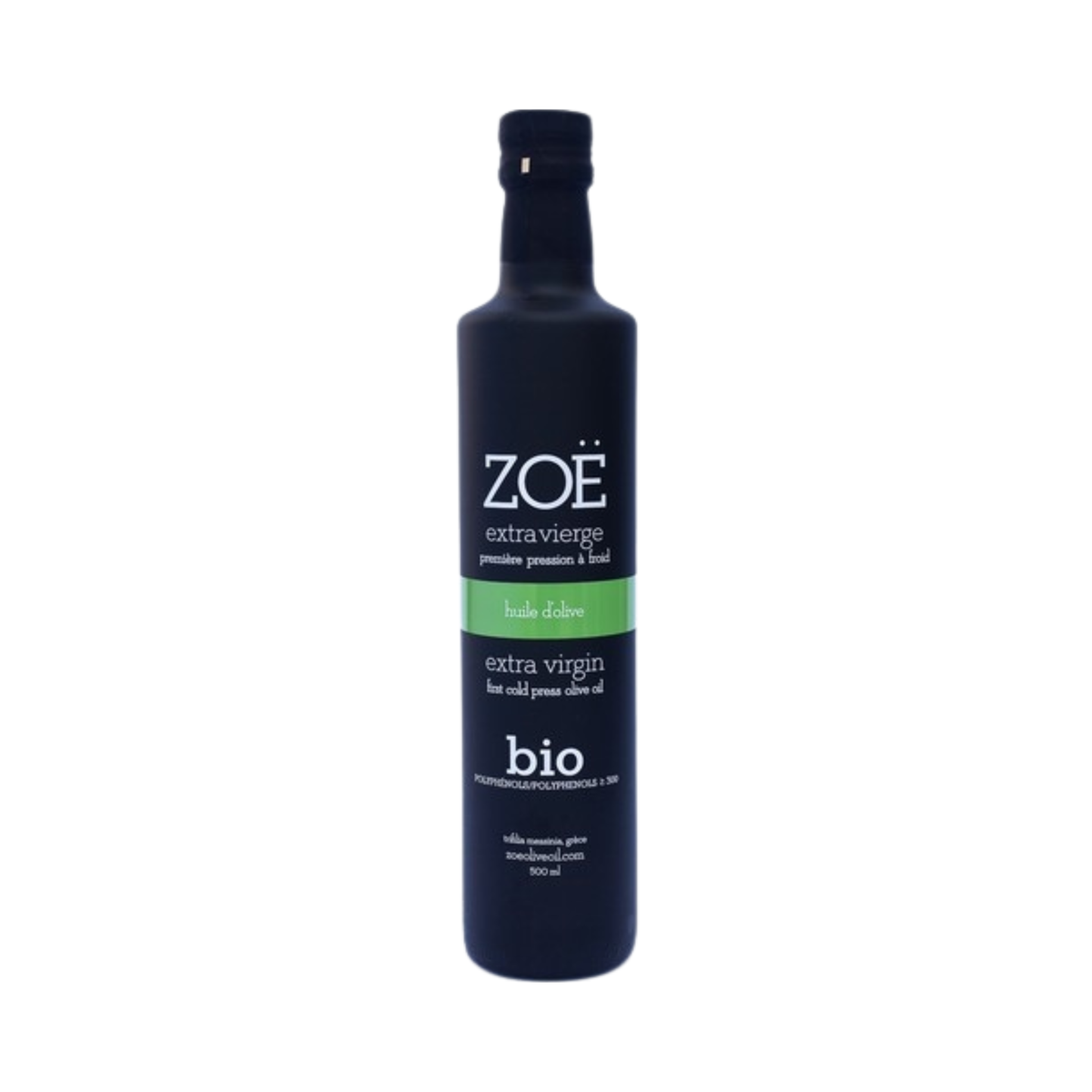 Huile d'olive extra vierge pressée à froid 500 ml - Zoë