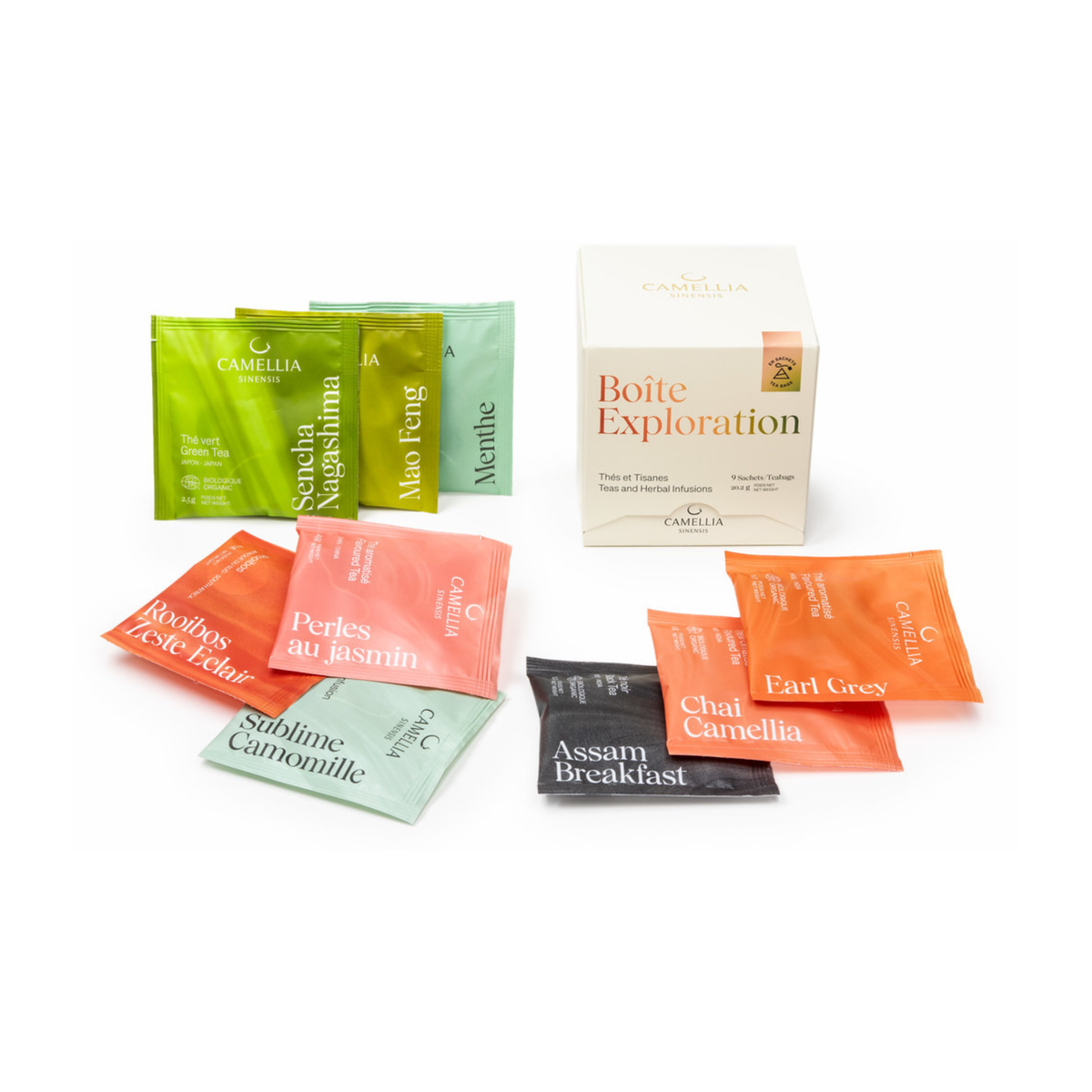 Coffret découverte de thés et tisanes Exploration 9 sachets - Camellia Sinensis