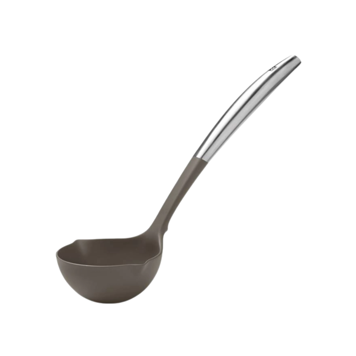 Louche en nylon avec manche en inox grise - Ricardo