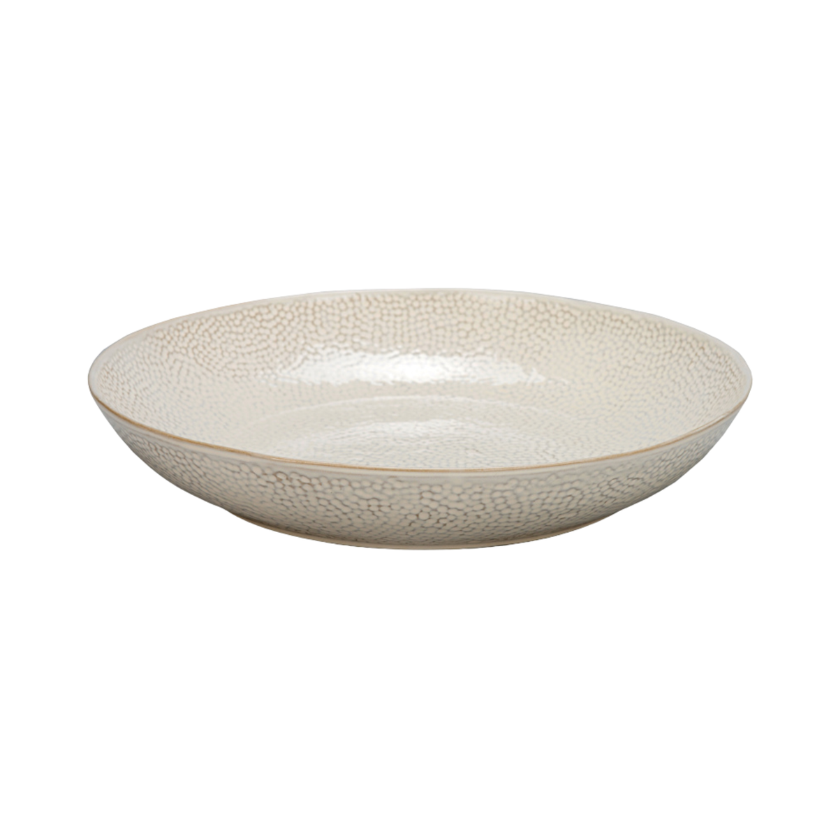 Bol de service en grès blanc Truffles 30 cm - BIA