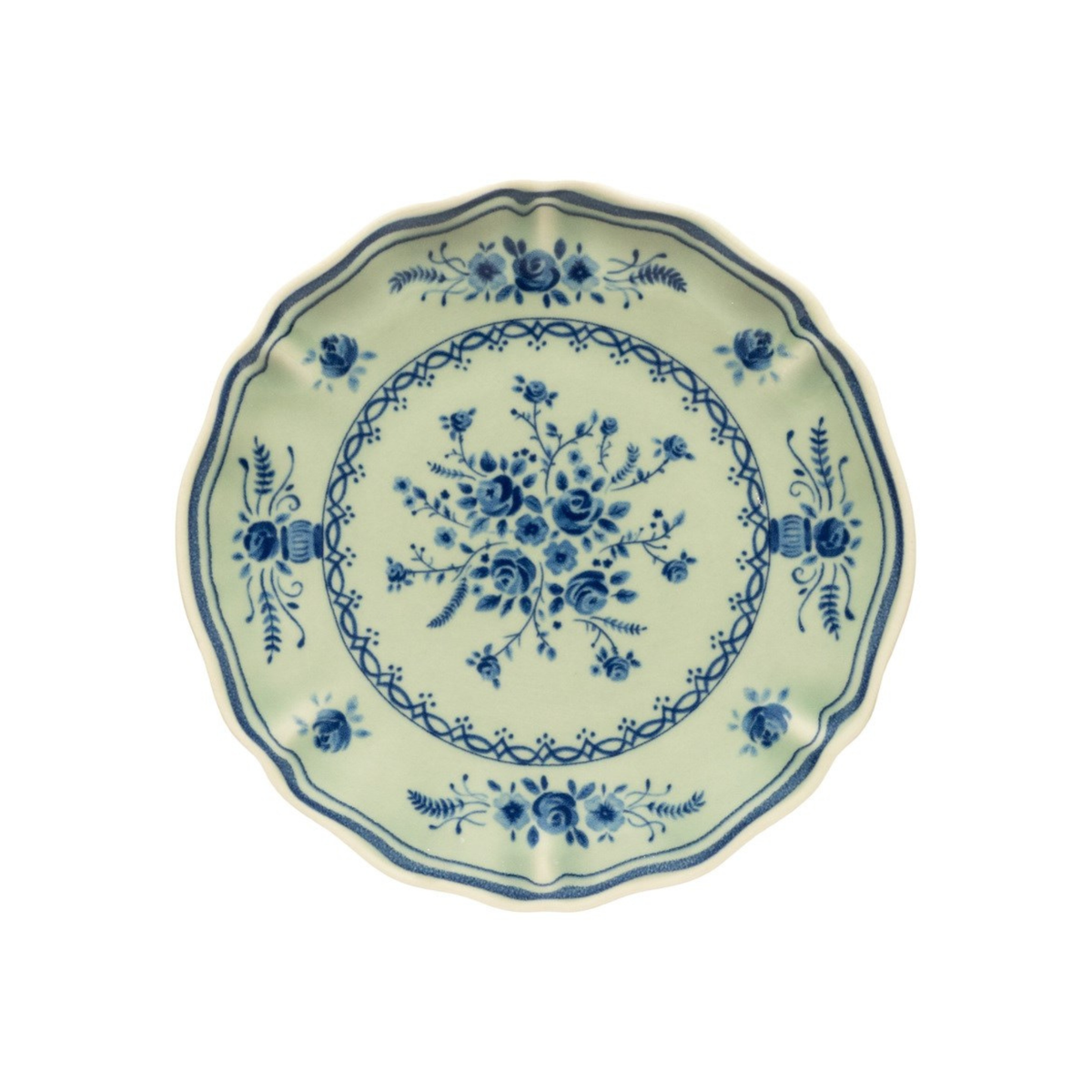 Assiette à pain Vila olive et bleue 17 cm