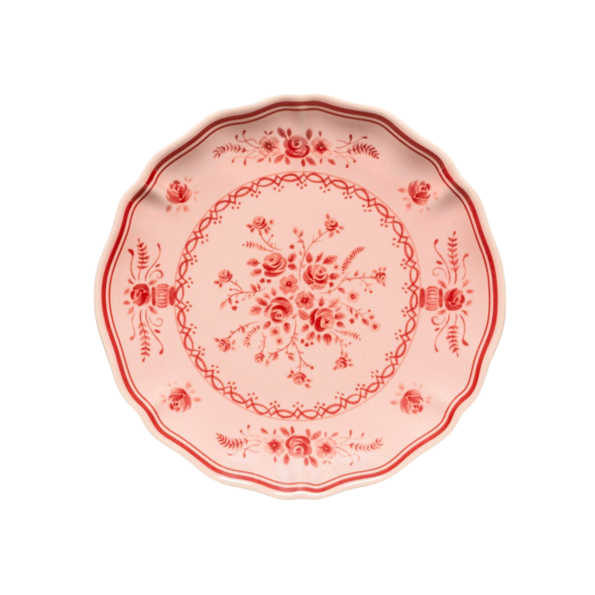 Assiette à pain Vila rose et rouge 17 cm
