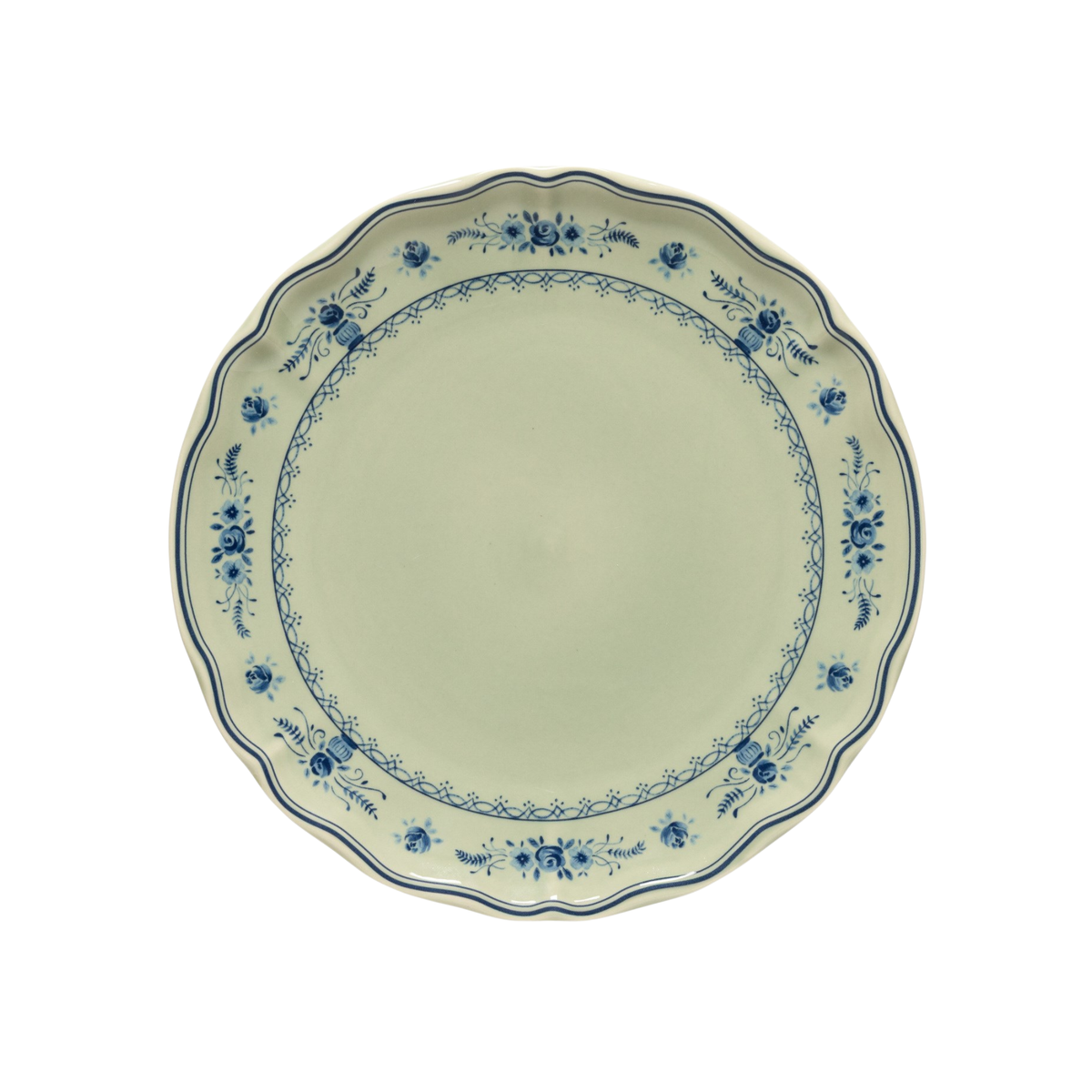 Assiette à dîner Vila olive et bleue 27 cm