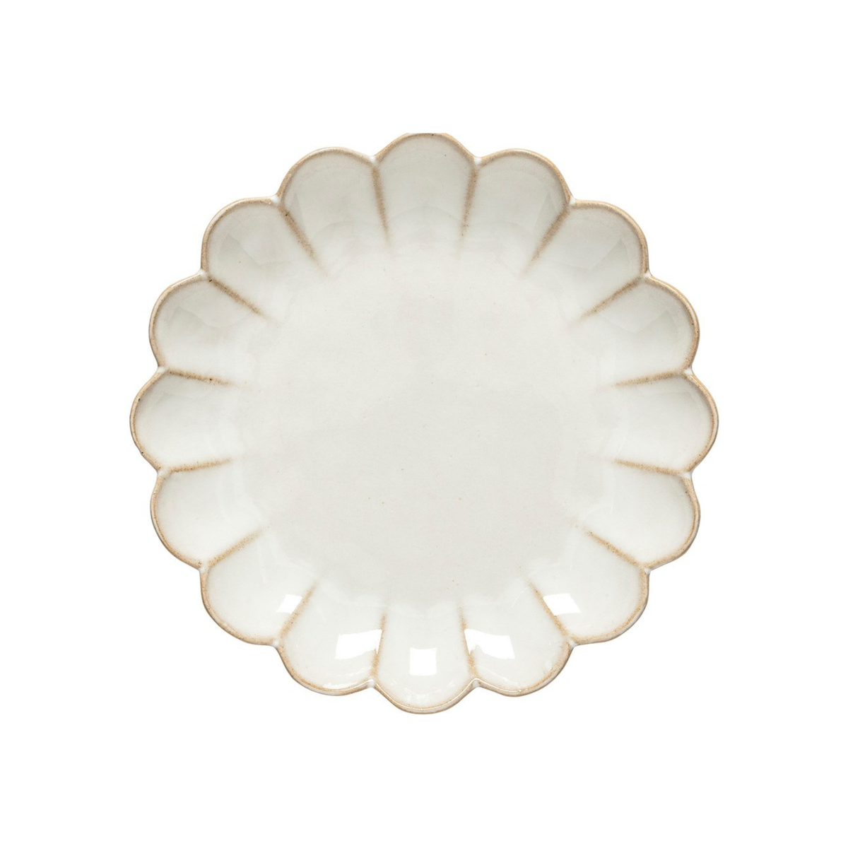 Assiette à apéritif en grès recyclé Marrakesh sable blanc 19 cm - Costa Nova