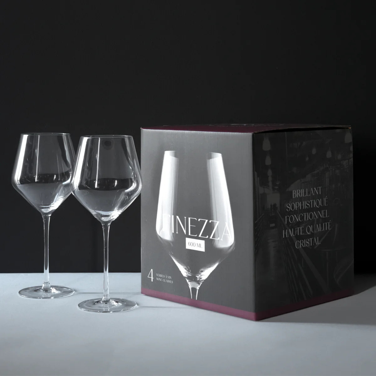 Ensemble de 4 coupes à vin rouge Finezza 600 ml - Ko&Co
