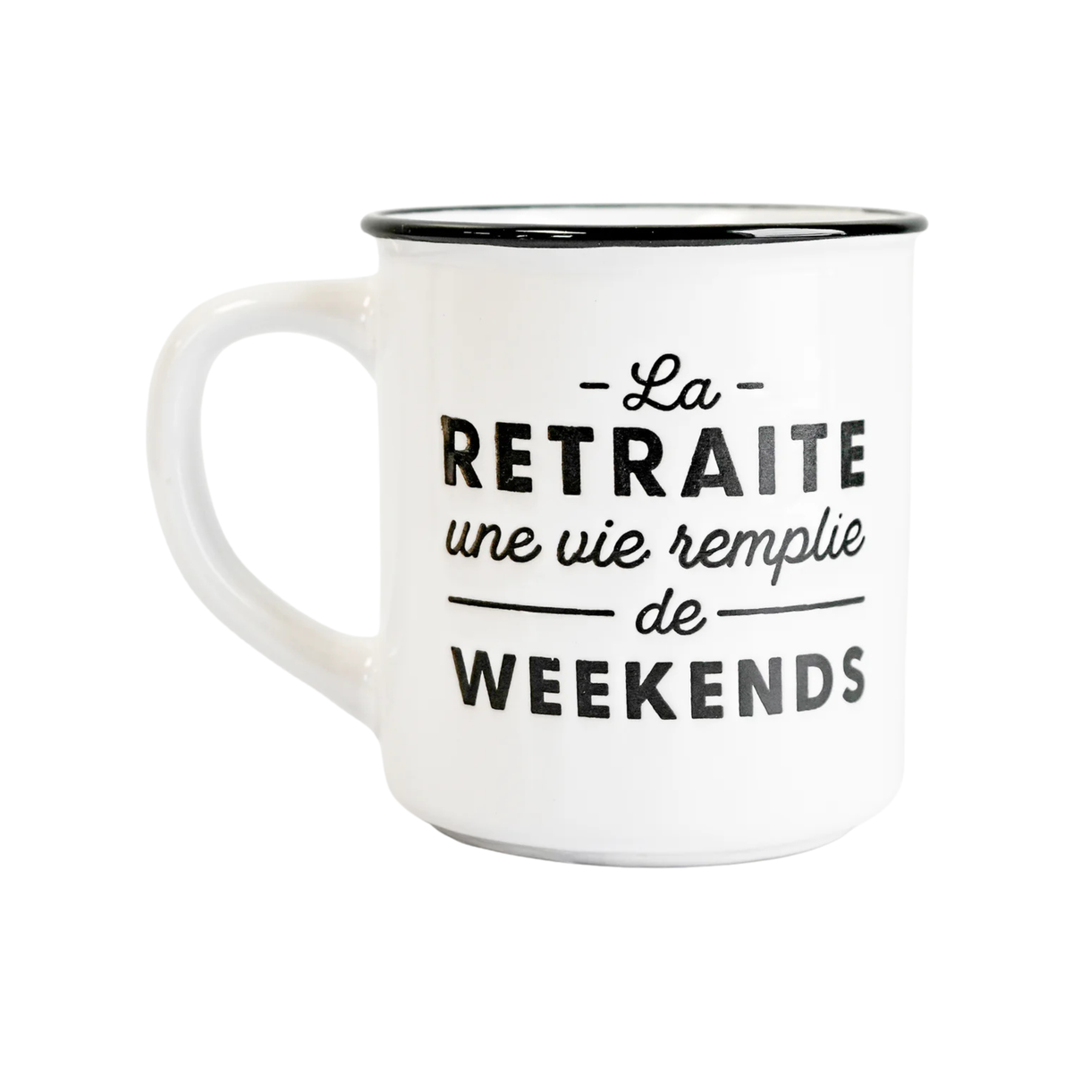 Tasse en céramique "Retraite une vie remplie de weekends" 400 ml - Ko&Co