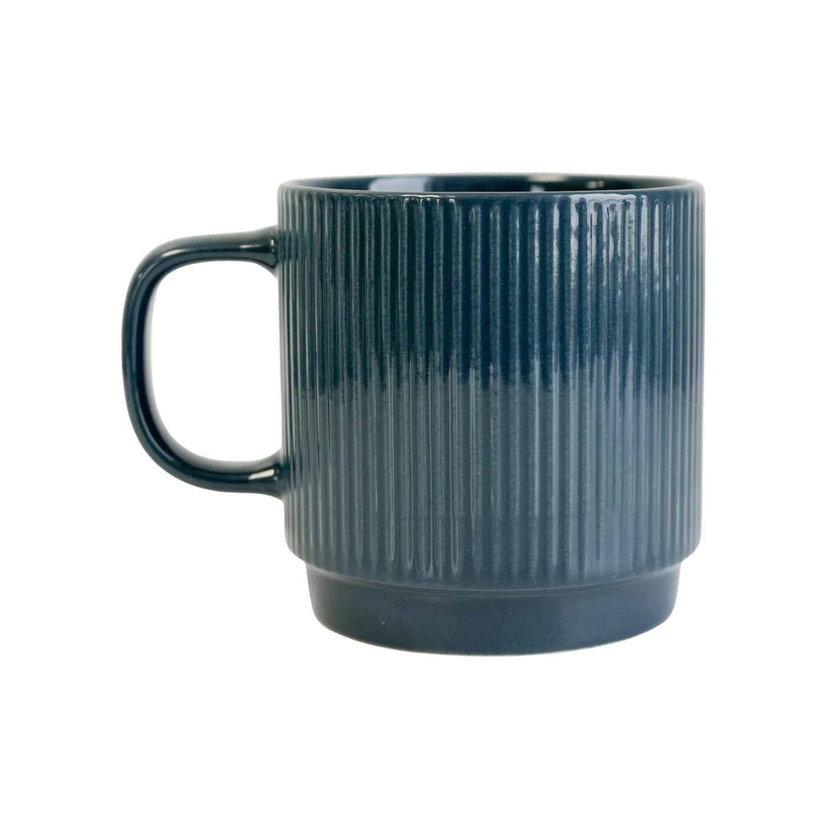 Tasse striée empilable bleue 400 ml - Ko&Co