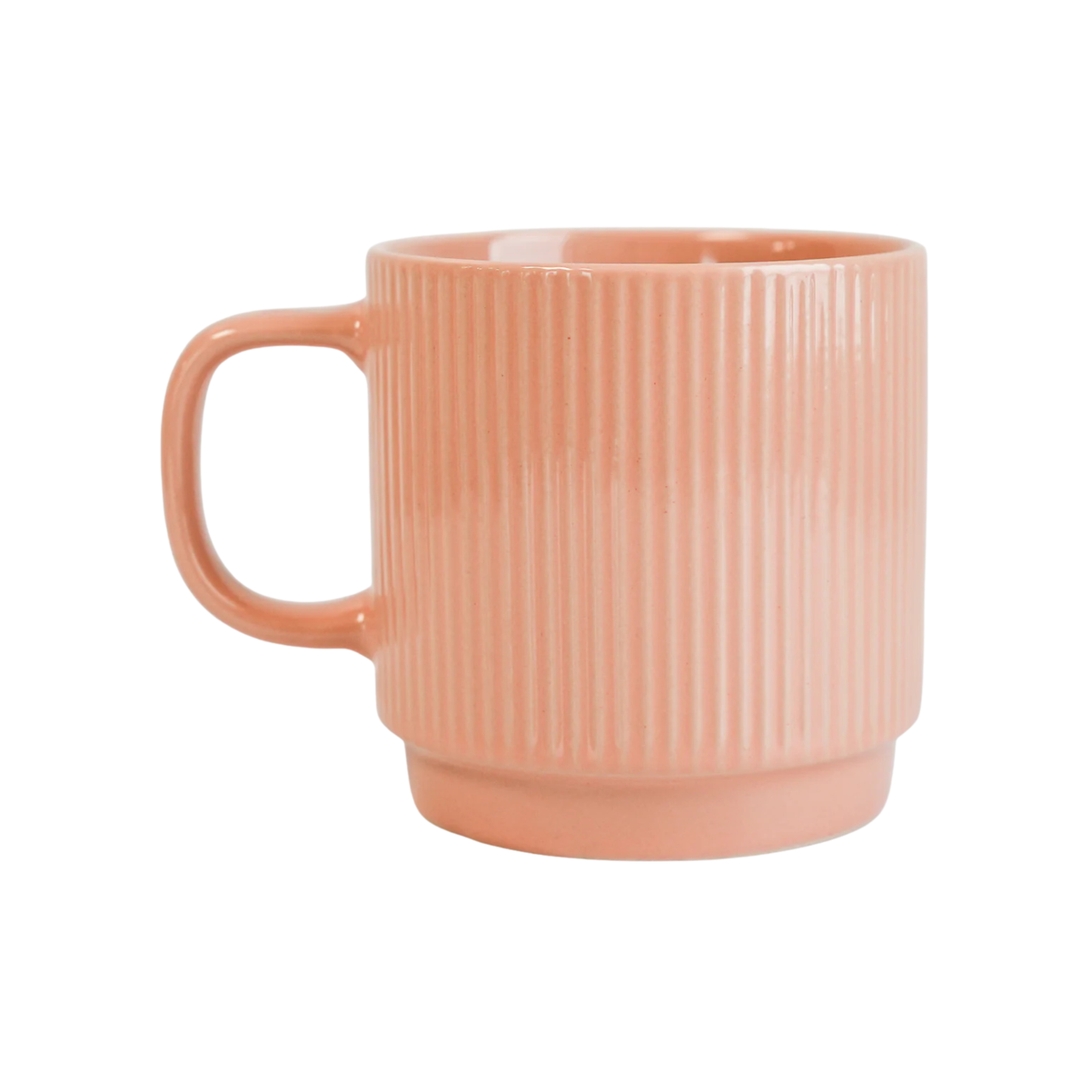 Tasse striée empilable rose 400 ml - Ko&Co