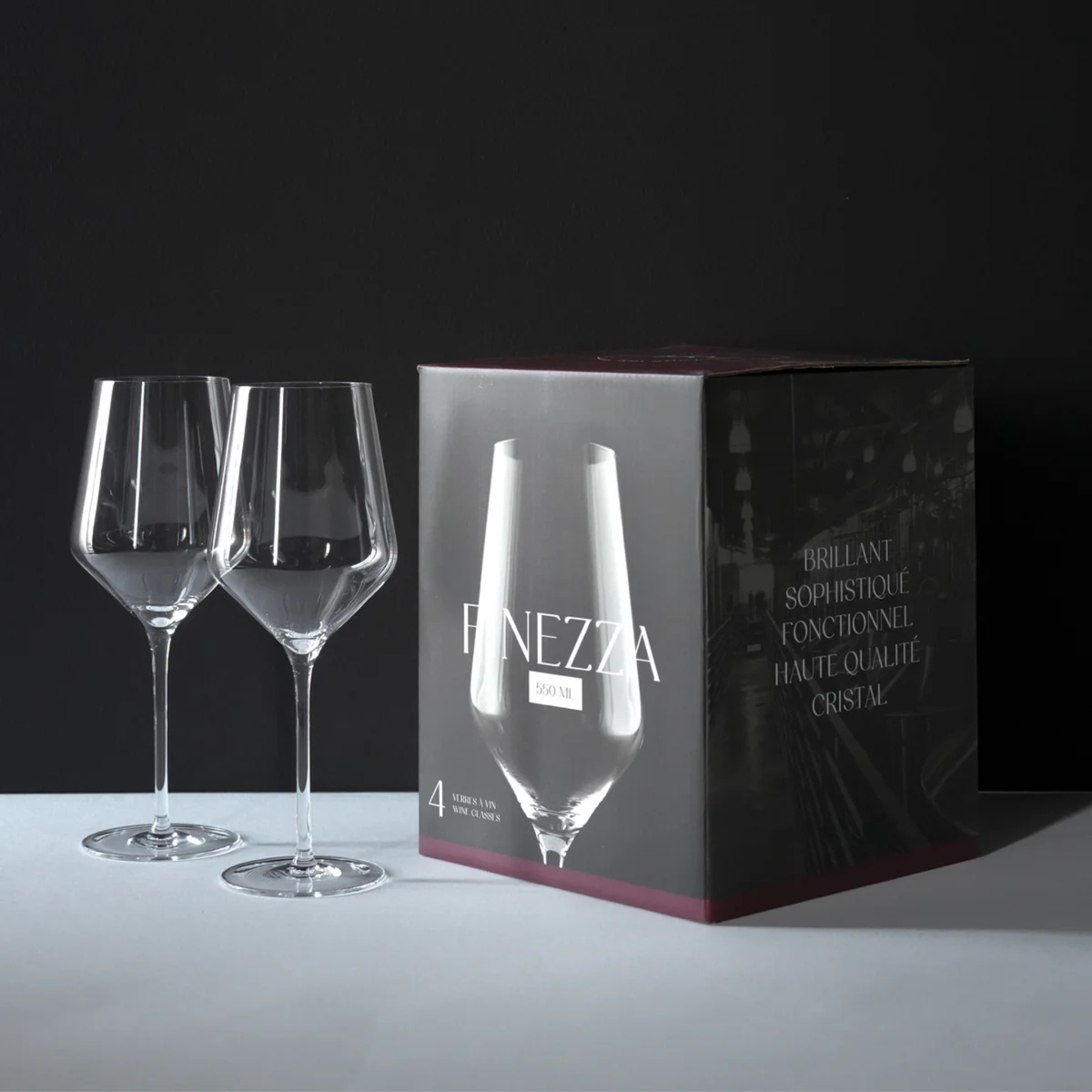 Ensemble de 4 coupes à vin rouge Finezza 550 ml - Ko&Co