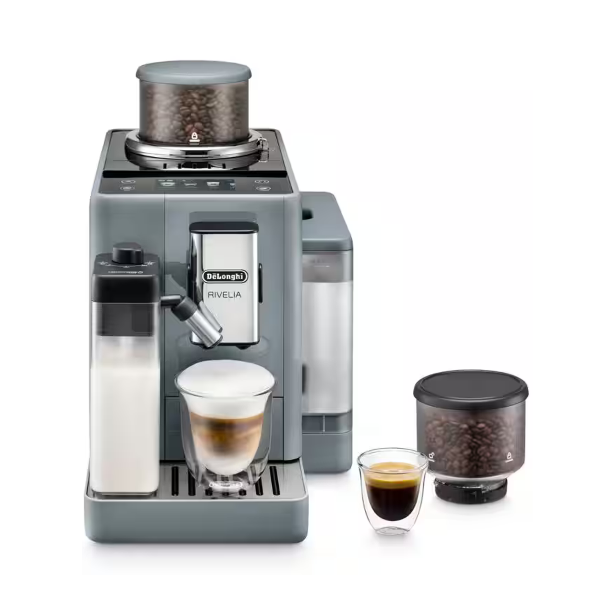De'Longhi Rivelia Automatic Coffee Machine, Stone Grey