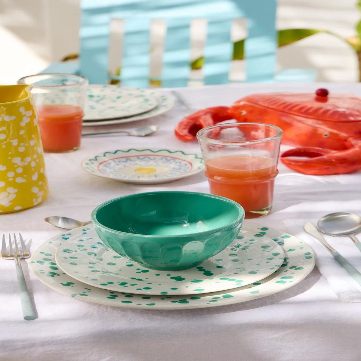 Assiette à dîner Rafaela sauge 27 cm - Costa Nova