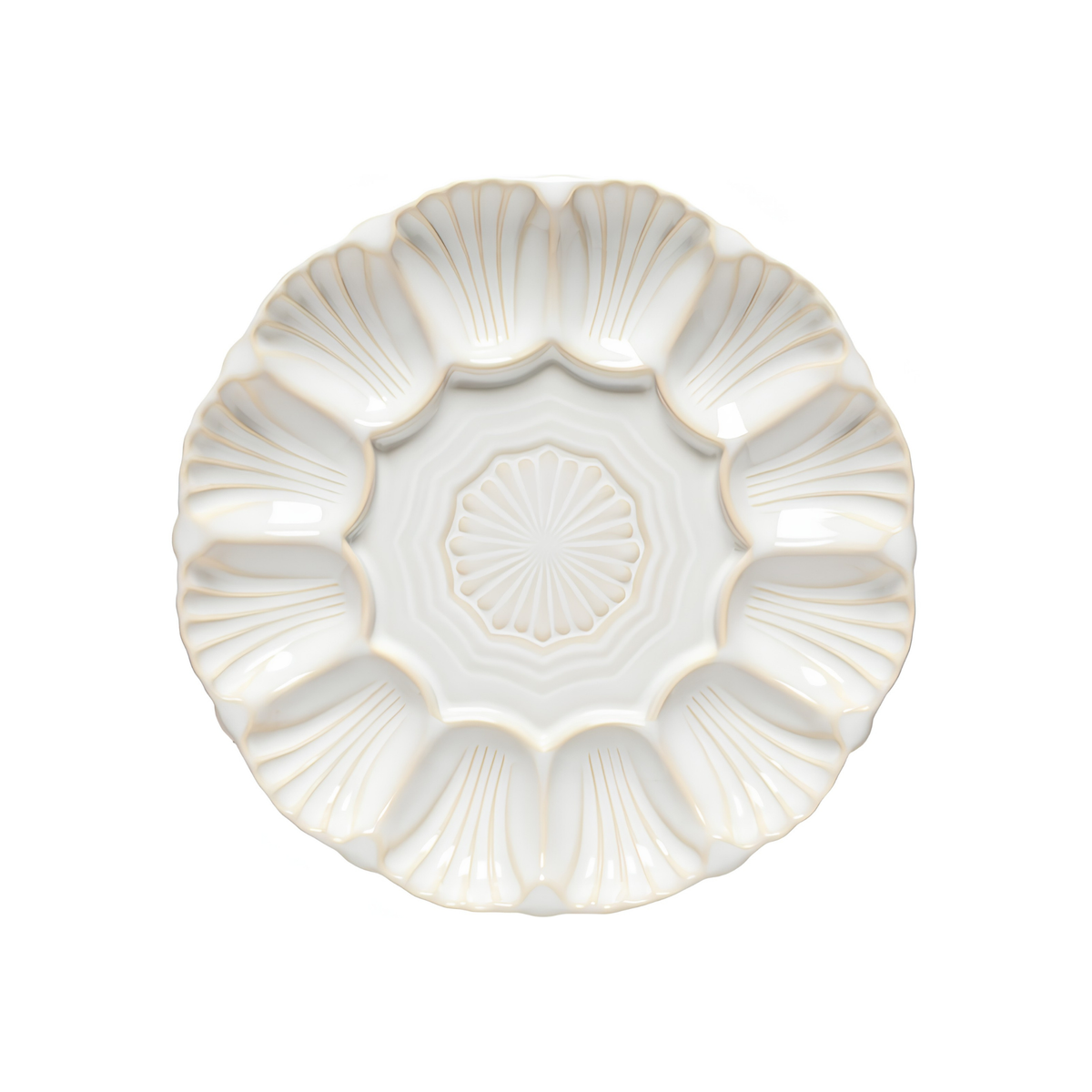Assiette de service Cristal blanche 24 cm - Costa Nova