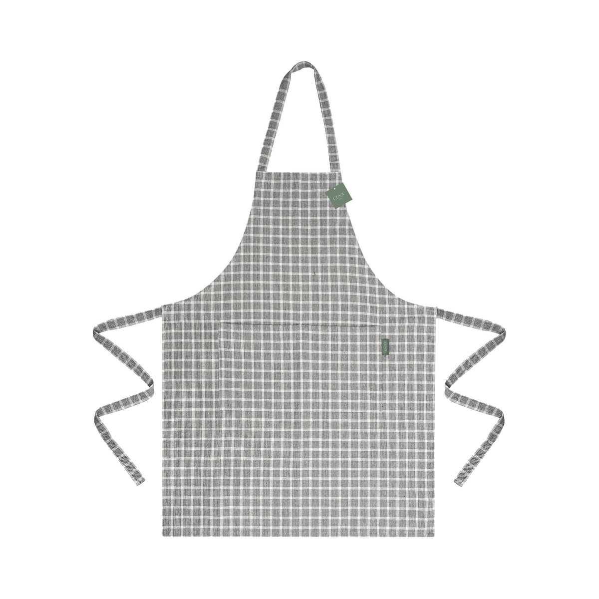 Tablier de cuisine à carreaux charbon