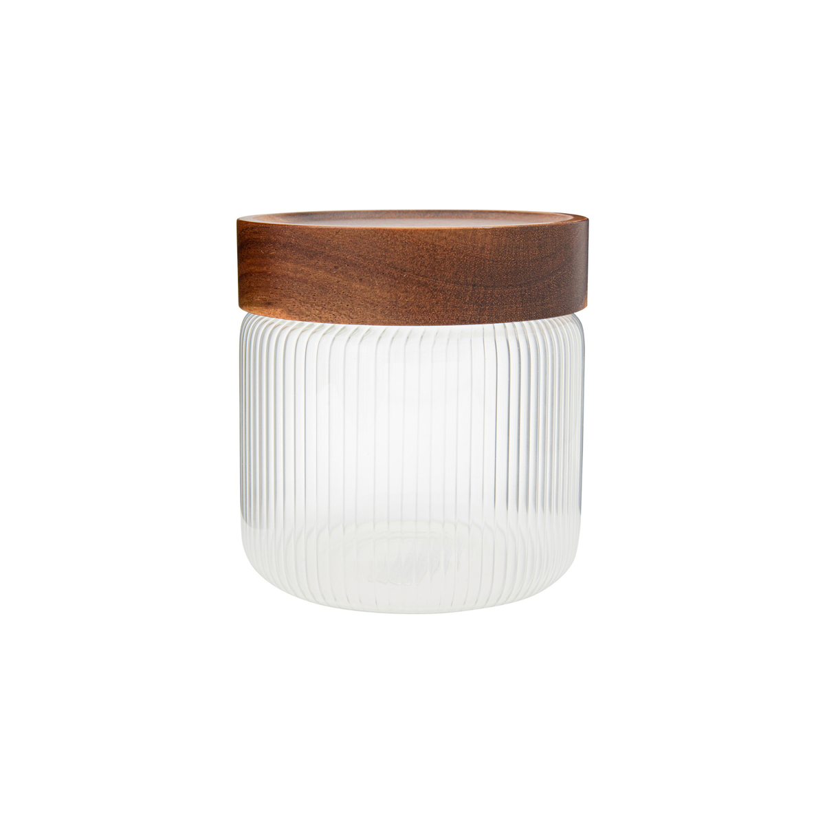 Pot en verre avec couvercle en bois 525 ml
